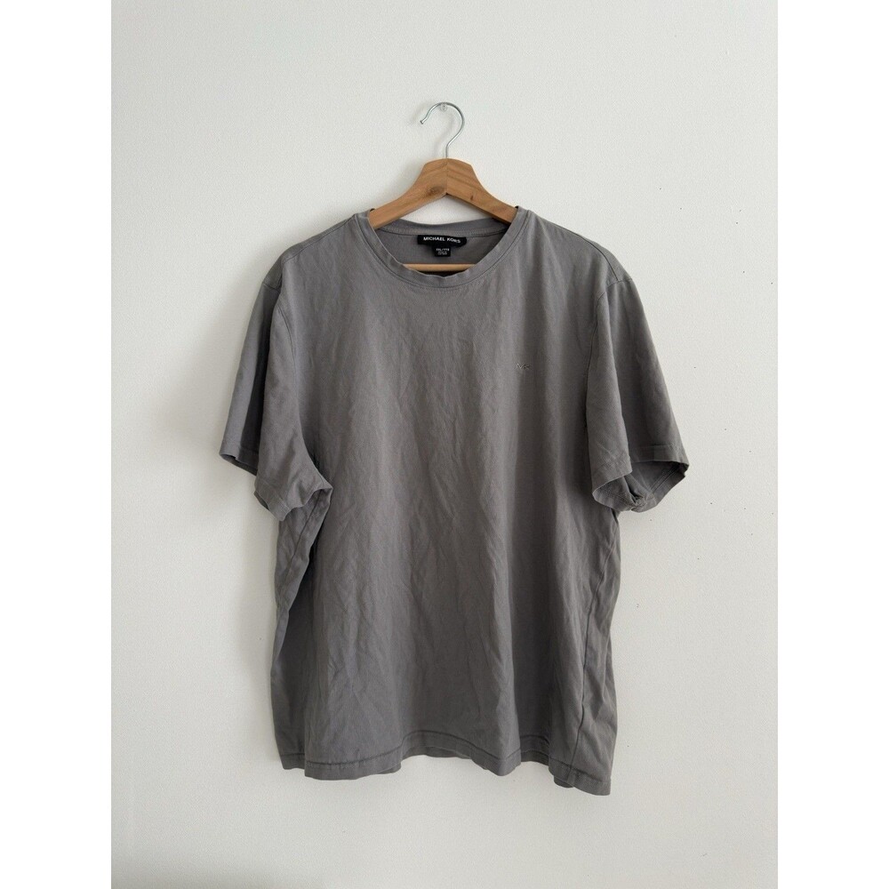 Michael Kors Women’s Gray Crew Neck T-Shirt XXL Embroidered MK Logo Top